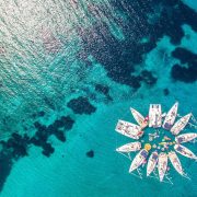 Yacht Week Croatia aerial view of boats