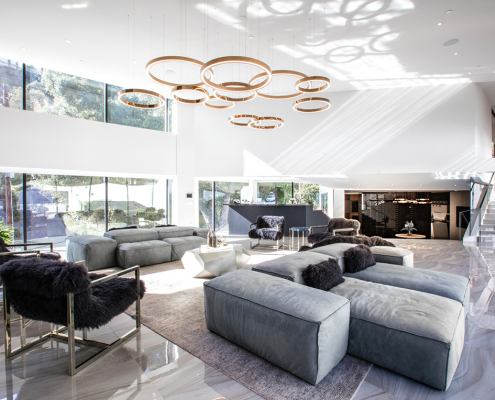 bowmont modern beverly hills villa rental living room design