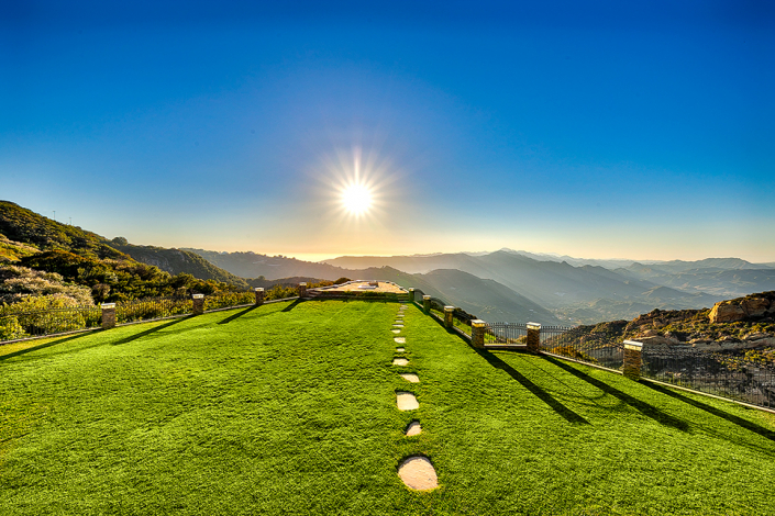 malibu villa rental backyard view