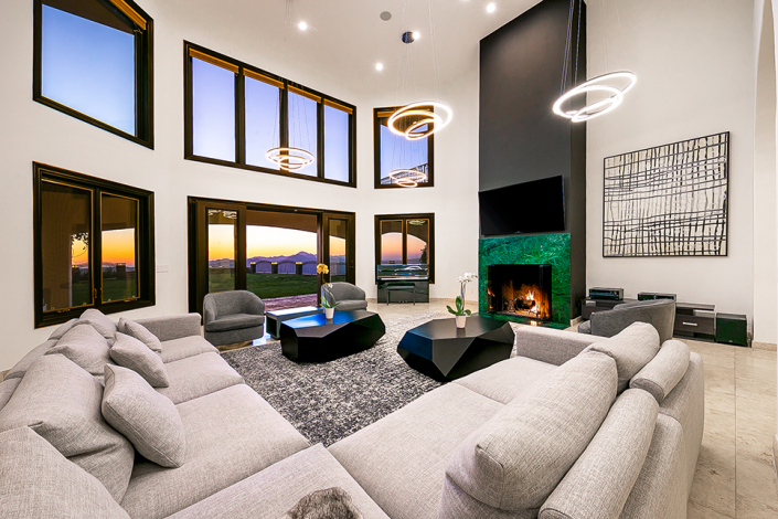 malibu villa rental family room design