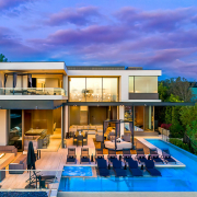 hollywood hills villa rental pool exterior view