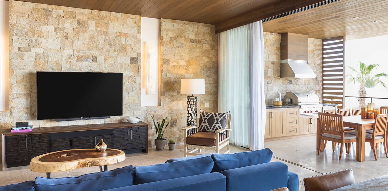 chileno bay resort 4 bedroom ocean view villa living room