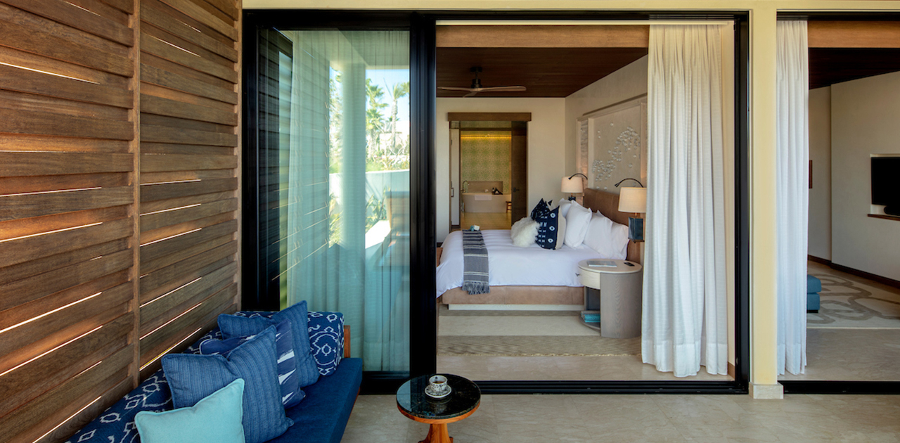 chileno bay spa suite with plunge pool bedroom