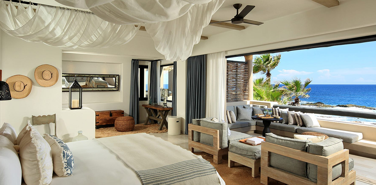 esperanza cabo beachfront terrace spa jr suite bedroom
