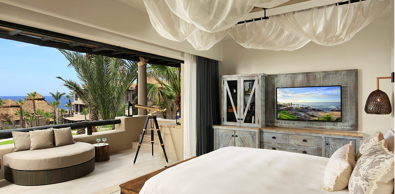 esperanza cabo one bedroom oceanview terrace spa suite bedroom