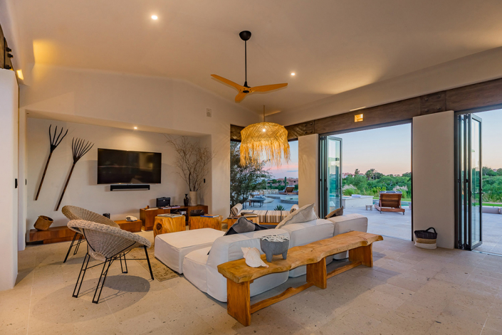 cabo villa rental living room
