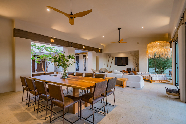 cabo villa rental dining table