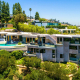 blue jay modern hollywood hills villa rental aerial exterior view