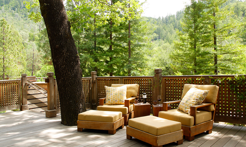 calistoga ranch resort forest spa lodge patio