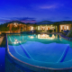 casa la riviera cabo del sol villa rental pool at night