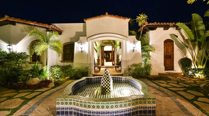 cabo villa rental fountain outdoors