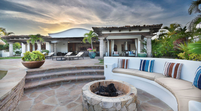 cabo villa rental firepit seating