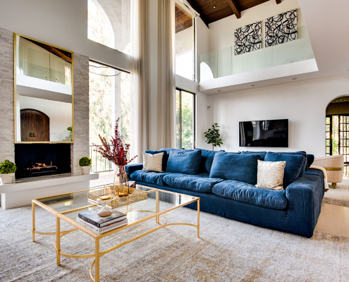 hollywood hills villa rental living room