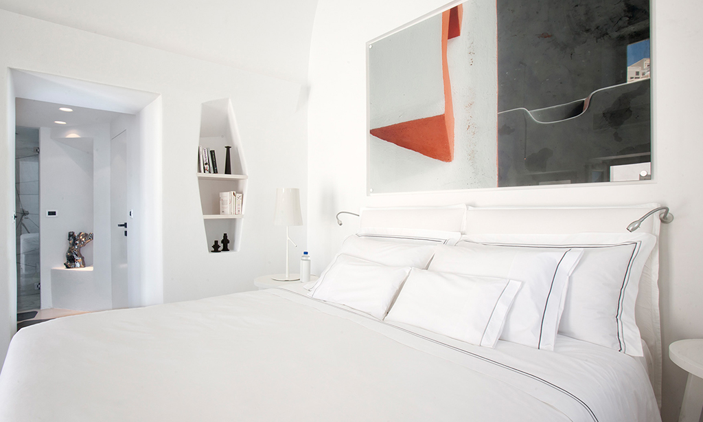 grace hotel santorini villa bedroom