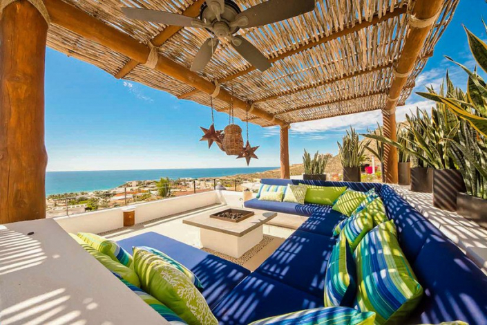 cabo villa rental patio lounge seating