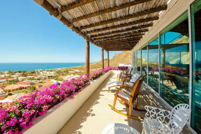 cabo villa rental patio view