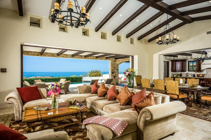 cabo villa rental family room