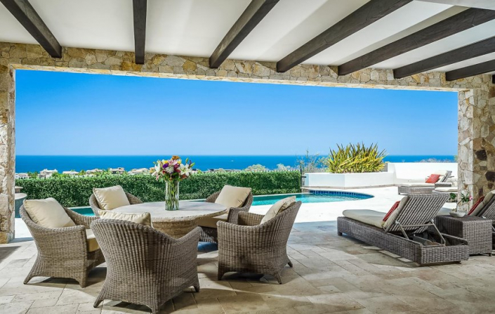 cabo villa rental outdoor dining table