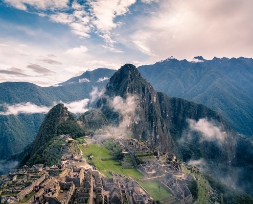 machu picchu aerial view