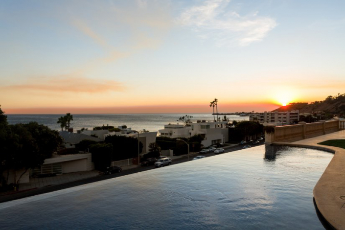 malibu villa rental pool view