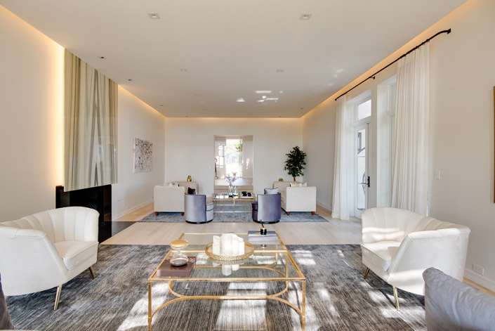 beverly hills villa rental living room