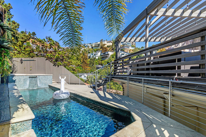 hollywood hills villa rental rooftop pool