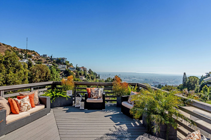 hollywood hills villa rental rooftop patio