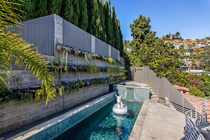 hollywood hills villa rental rooftop pool
