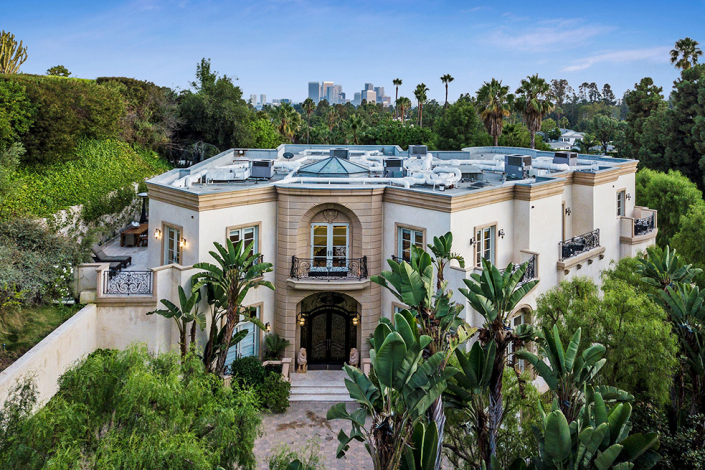 beverly hills villa rental city view