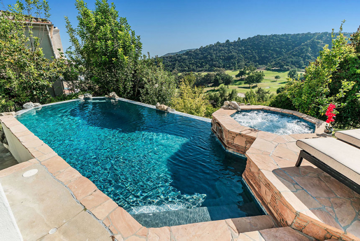 Brentwood villa rental pool over golf course