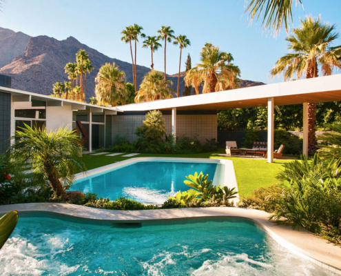 modern oasis palm springs rental