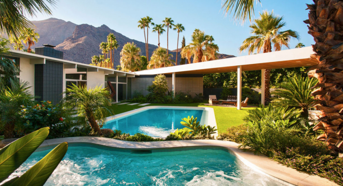 modern oasis palm springs rental
