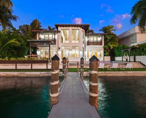 mediterranean bayfront miami villa rental north bay village