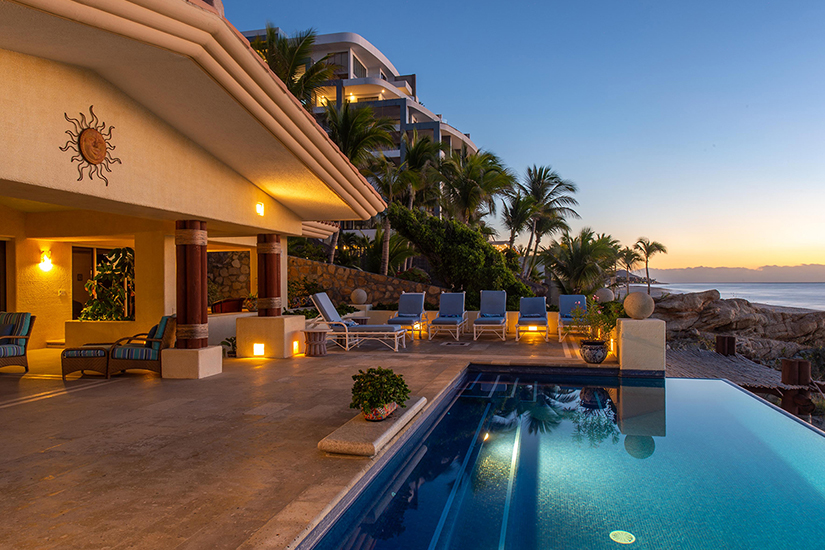 Vista de la Playa costa brava cabo mexico villa rentals