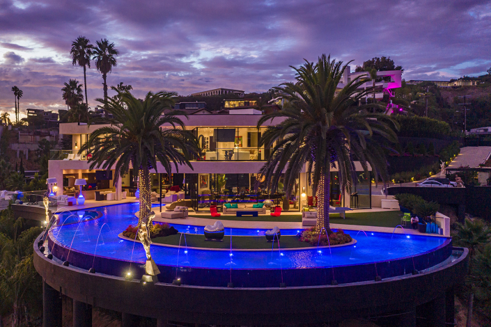 panoramic jetliner los angeles hollywood hills villa rental