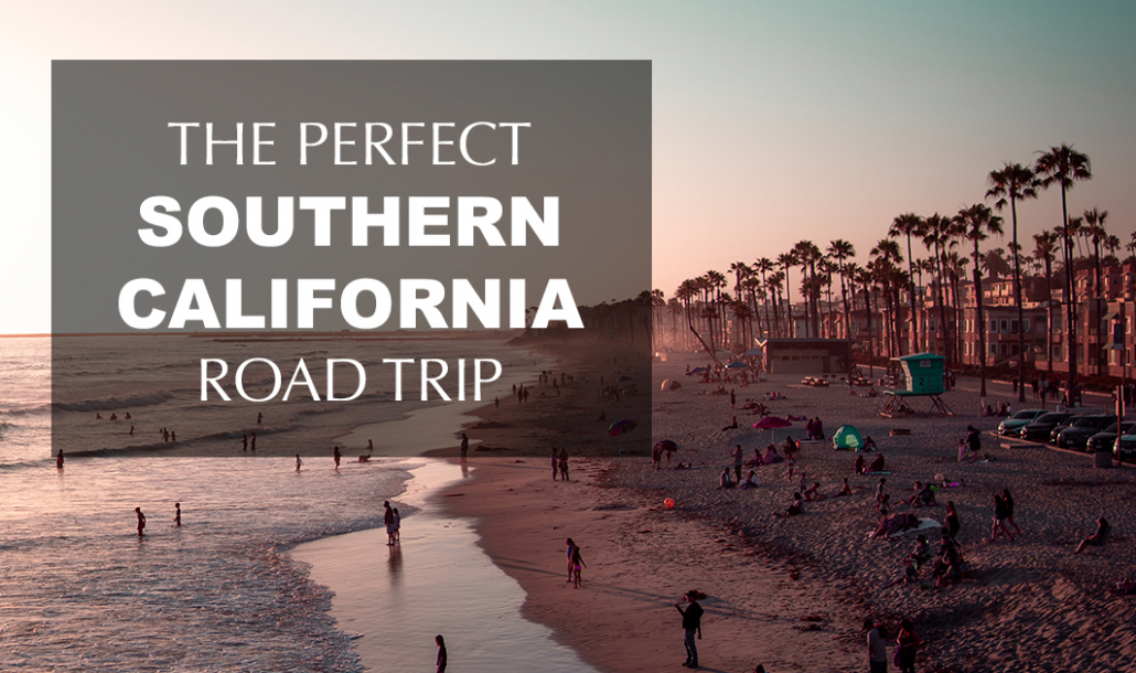 Southern California beaches during sunset summer road trip