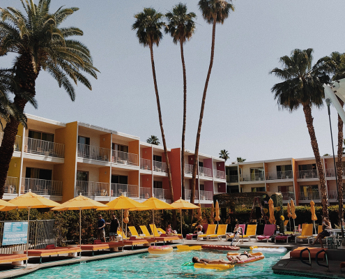 best hotels for a girls trip palm springs saguaro hotel pool