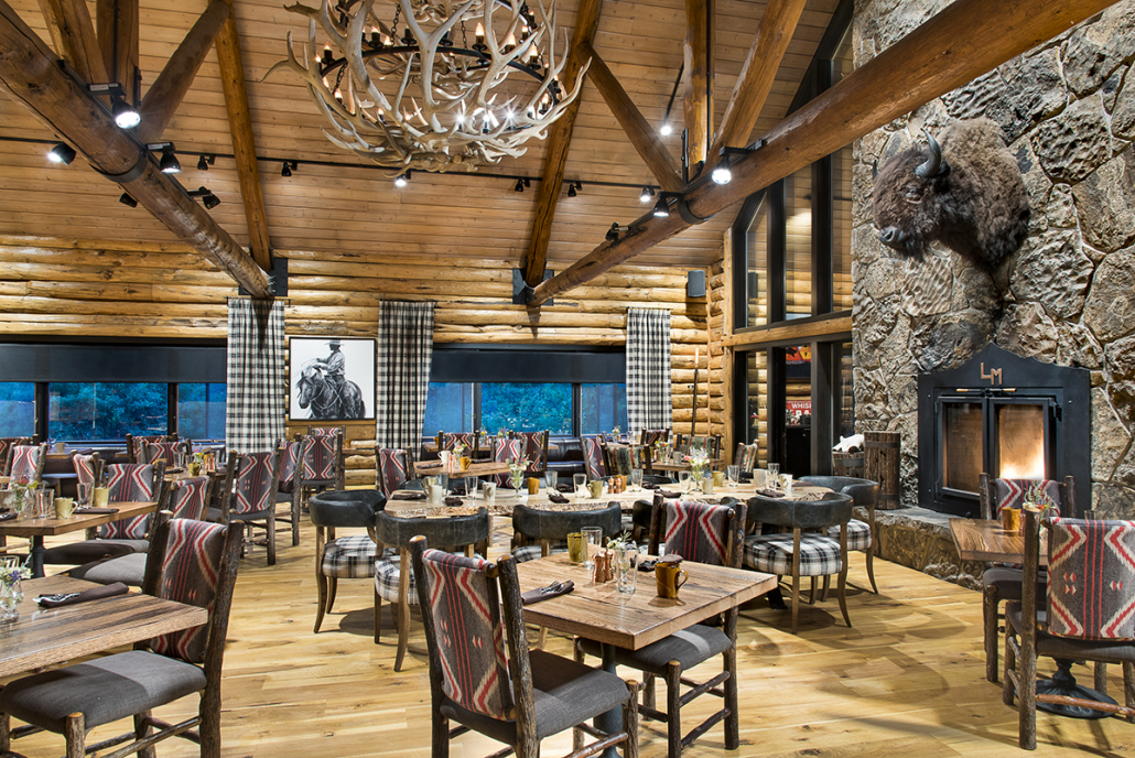 horn and cantle dining room at lone mountain ranch