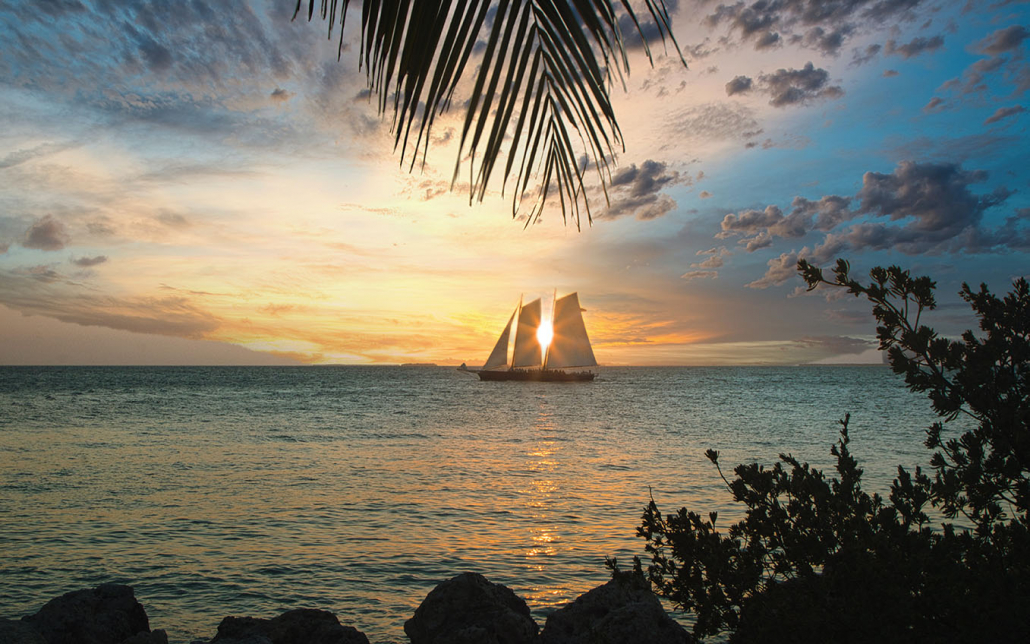 sailboat in the water in key west Florida
