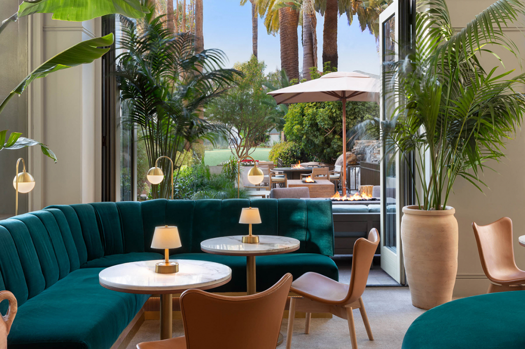 lobby lounge at the fairmont miramar in santa monica