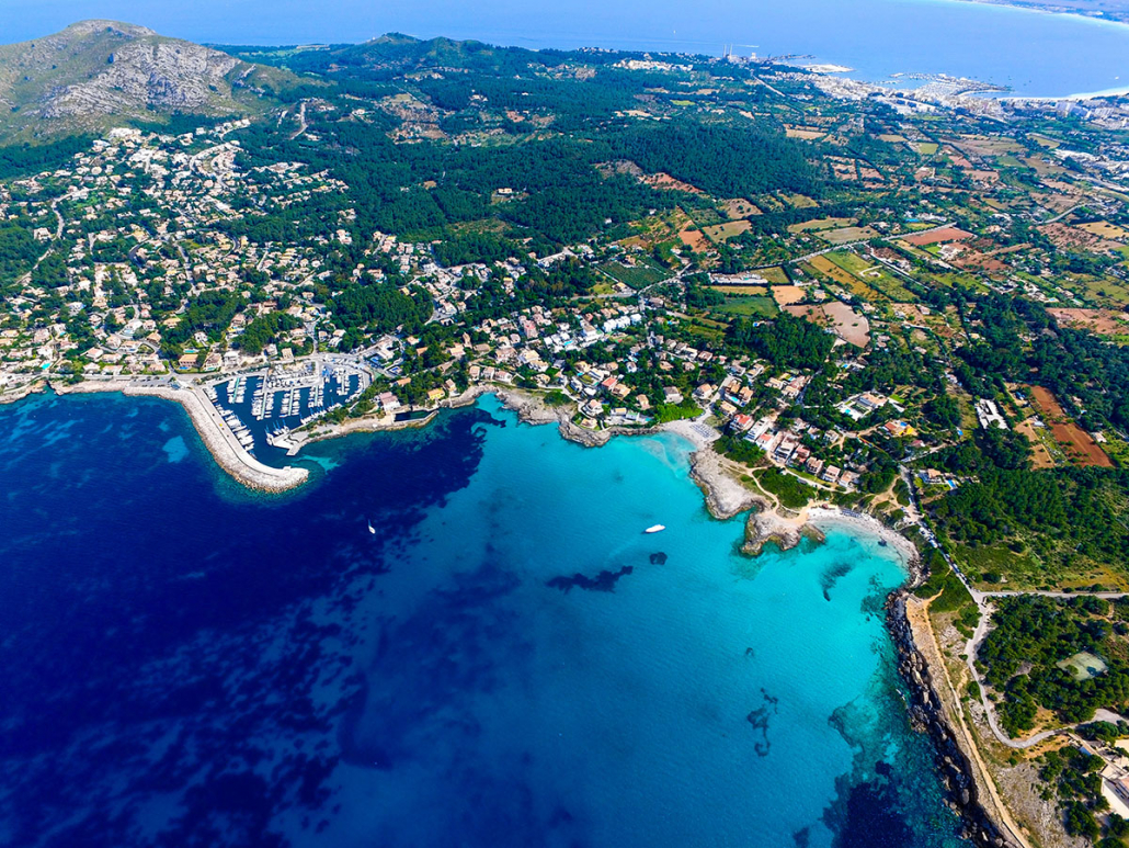 majorca spain villa rental aerial view