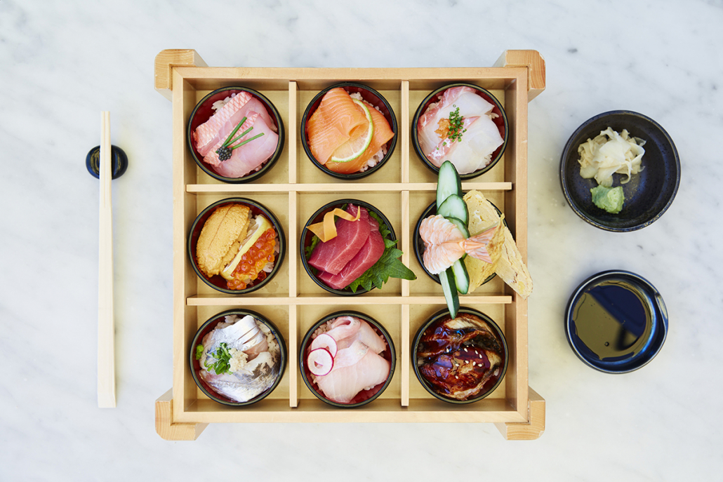 soko sushi dish at the fairmont miramar in santa monica