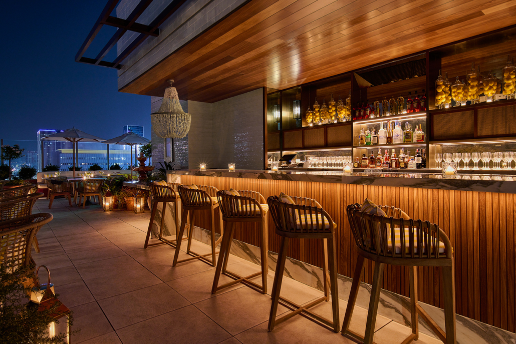 thompson hollywood terrace at night