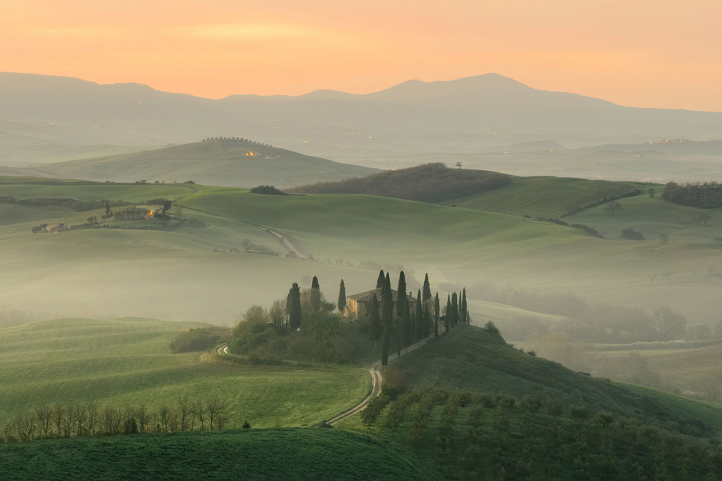 tuscany italy villa rental in fog