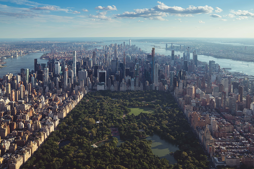 new york city aerial view luxury hotel suites