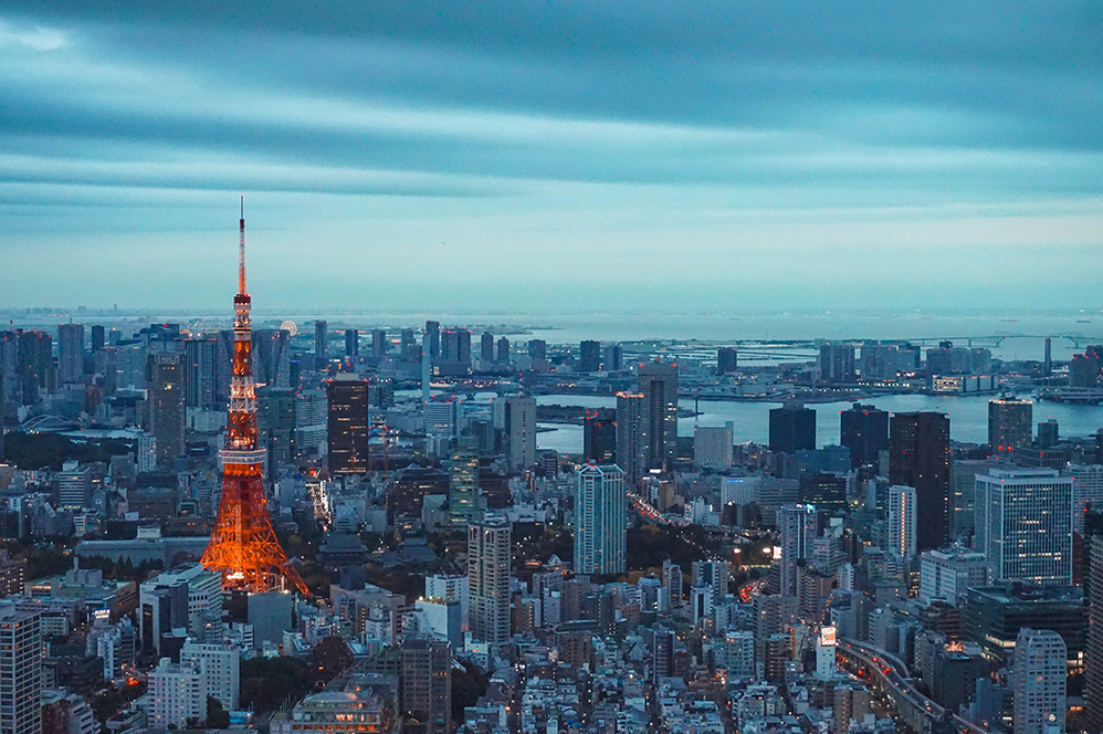 tokyo japan aerial view