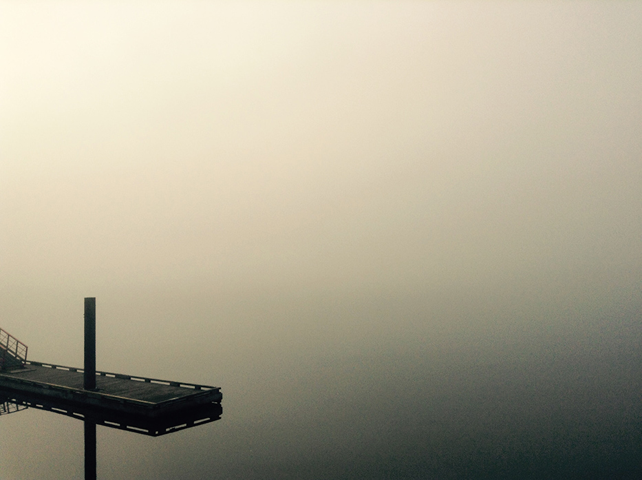 foggy morning water in canada
