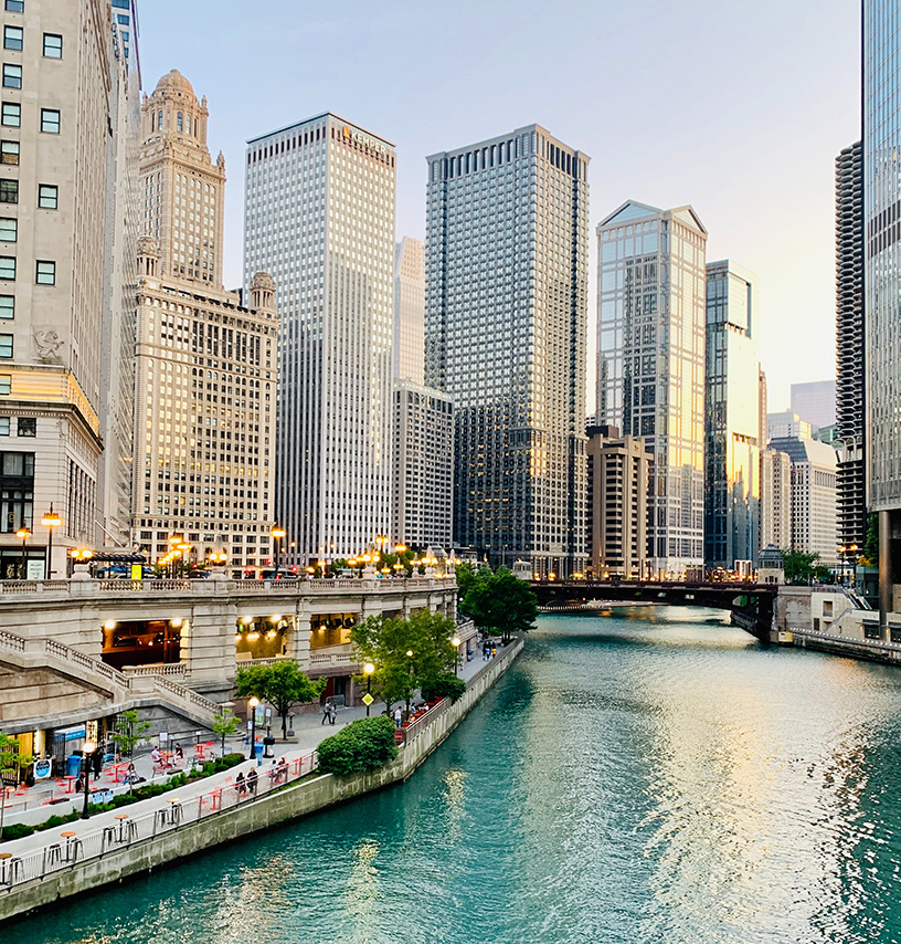 summer brunch in chicago on the river