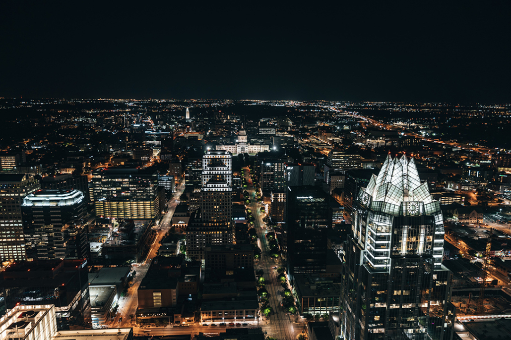 austin texas at night