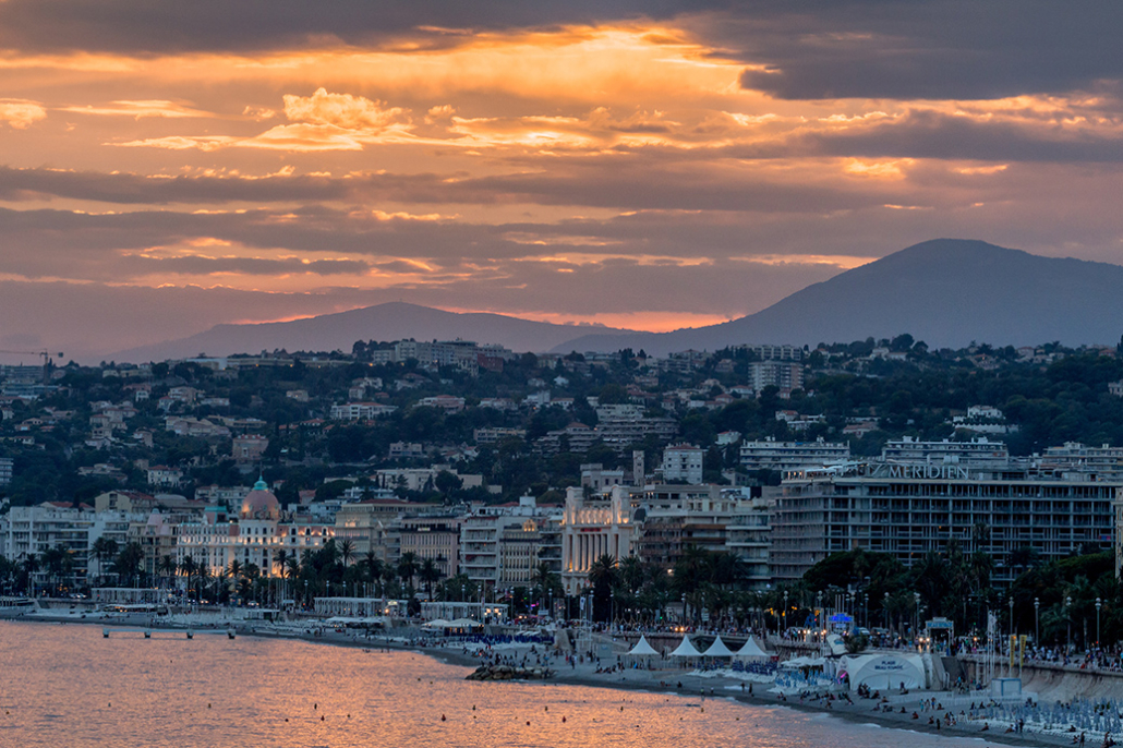 nice france during sunset